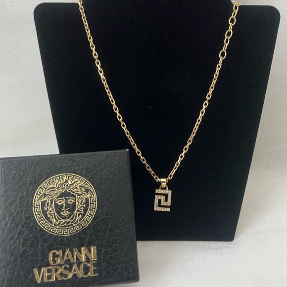 Auth Versace Greca Greek Necklace - Picture 2 of 10